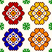 Turkish rug flowers