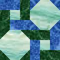 blue, green block