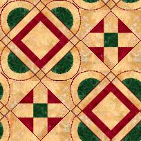 red, gold, green block