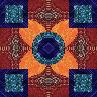 orange, blue, brown block