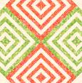 cream, green, orange block