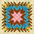 pink, blue, brown, cream block
