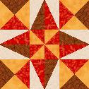 gold, orange, brown block