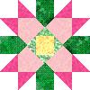 pink, green, yellow block