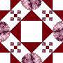 red, pink marble block