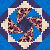 blue, brown block