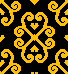 black, gold pattern
