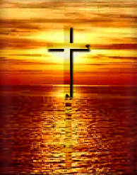 cross at sunset