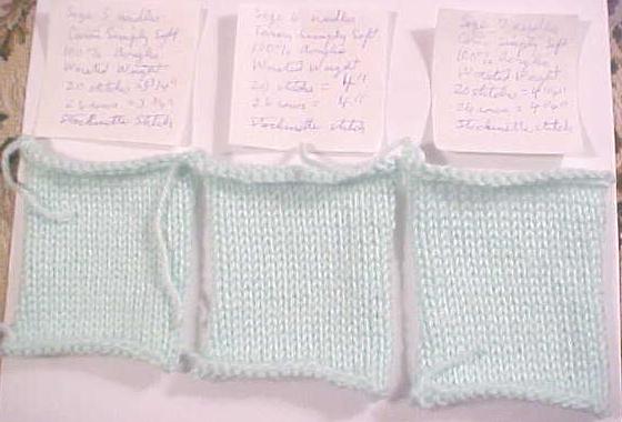 gauge swatches