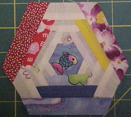 scrappy hexagon block