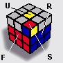 Annoted Cube Showing relative postion of 'S'