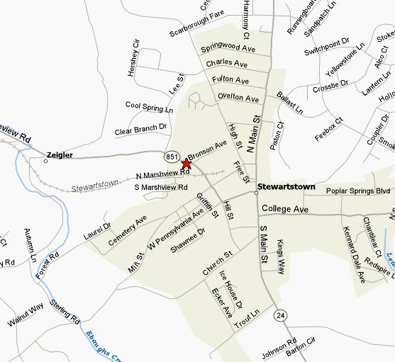 Map of Stewartstown