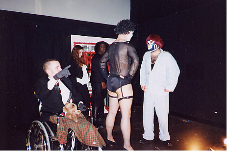Mike with Action Wheelchair!  And Nate with, ah, Action Hair!