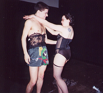 Leah with a guy.  I know.  I never thought I'd see it, either.