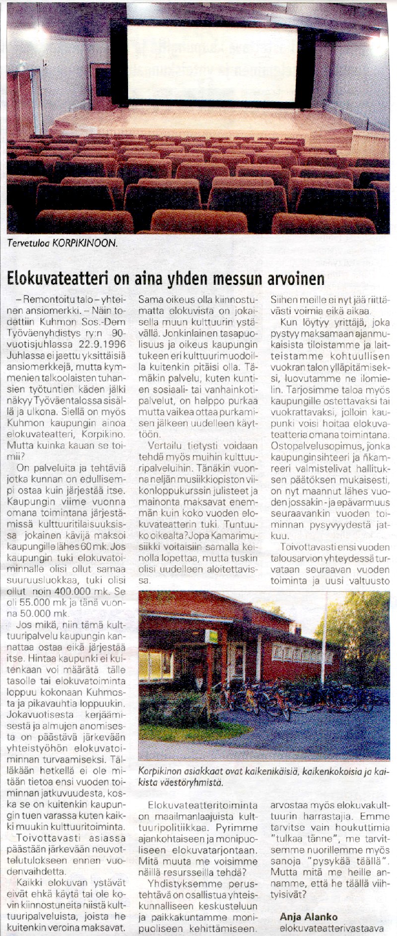 Lehtiartikkeli 6.10.2000