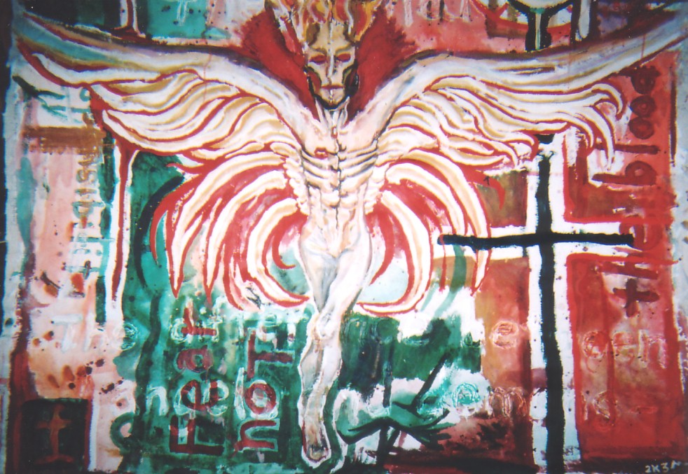 this was about four feet by five feet, biggest painting I ever did.