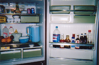 the inside of my mom's fridge.&nbsp; It is very clean