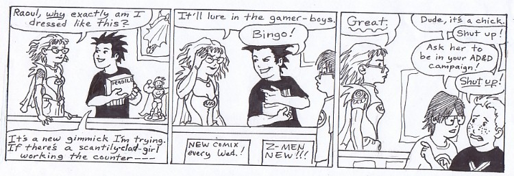 Raoul is Trish's cousin; he likes L5R.&nbsp; So do the two gamer boys.