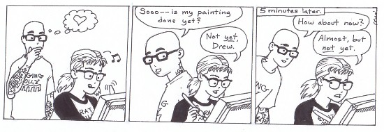 The glasses Drew wears once belonged to his dad