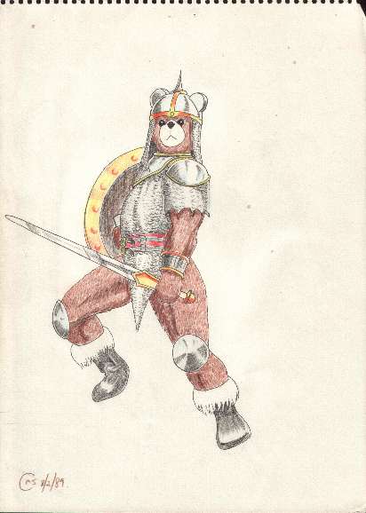 OK this one`s based on one of Fiona`s teddies "scruffy"