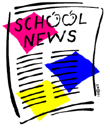 Picture of piece of paper stating: School News