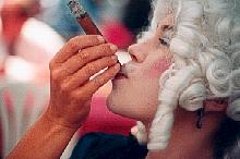 "Smokin' Cigars" . Les Halles . Bastille Day 14jul97 . EXB Protest Photo