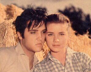 Dolores with Elvis during the filming of Loving You.