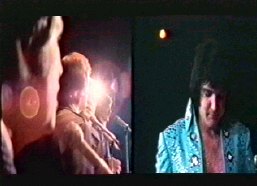 Split screen action from Elvis On Tour