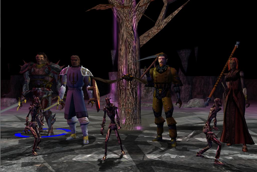 The Mad Druid Belak and his Minions gathered around the Gulthias Tree.