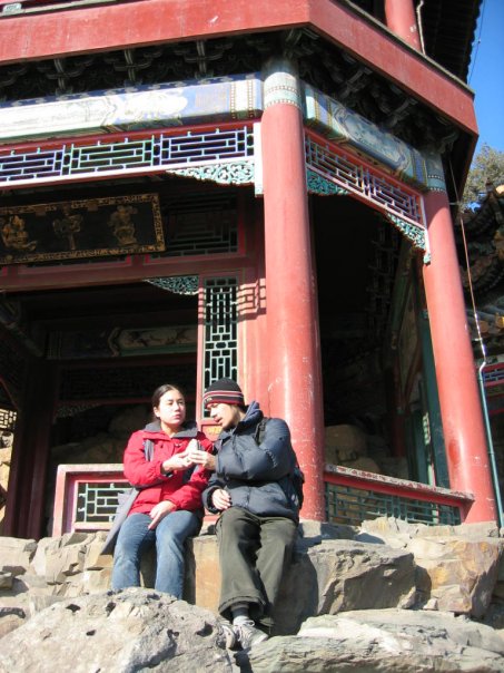 me an my sis enjoying a snack....150 points to whoever can guess exactly where this was taken