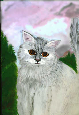 cat art, cat painting