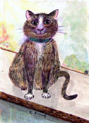 cat art, cat painting