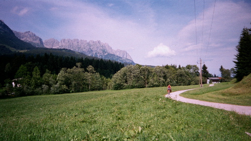 Bikepath along the Alps