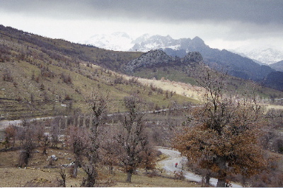 Riding through the mountains