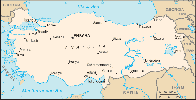 Map of Turkey 