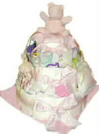 Three tier diaper cake!