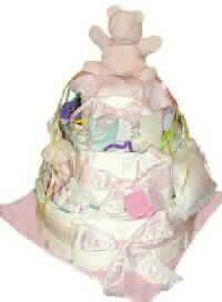Three tier diaper cake!