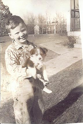 Grandpa and his
              puppy