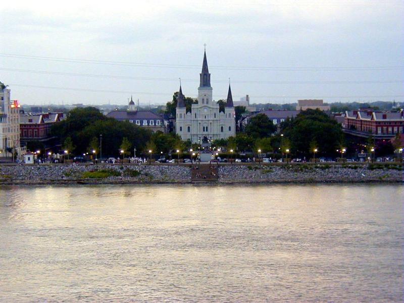 Magnificent view of St. Louis Cathedral, Jackson Square and the French Quarter.