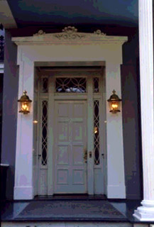 The front door of Anne Rice's Garden District home located at 1239 First Street