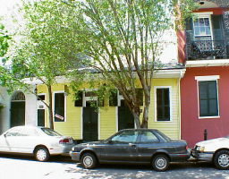 Quiet street in the French Quarter.