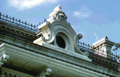 Roof detail of Brandish-Johnson home (now the main library at Louise S. McGehee School for Girls)