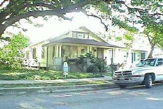 Shady tree-lined street in Gretna.