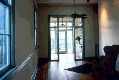 Interior shot of a single shotgun