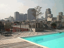 Pool view from The Woodward apartment building in the CBD