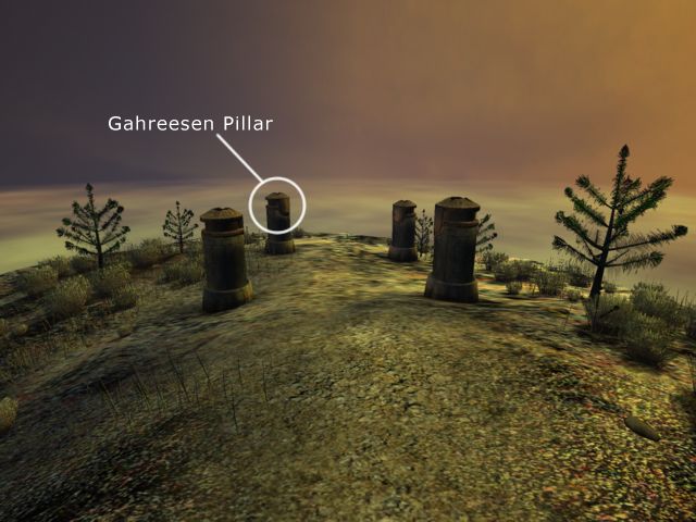 The location of the Gahreesen pillar in Relto