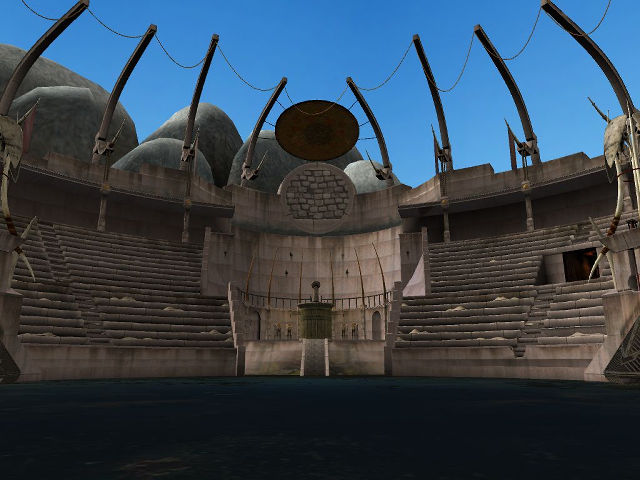 The first screenshot - of what looks to be the giant Riven dagger in the 