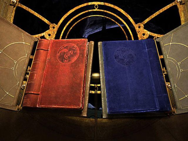 The infamous red and blue books make a return