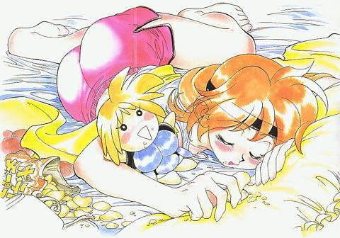 Lina:"zzz...it's mine Gourry...zzz....let go....."