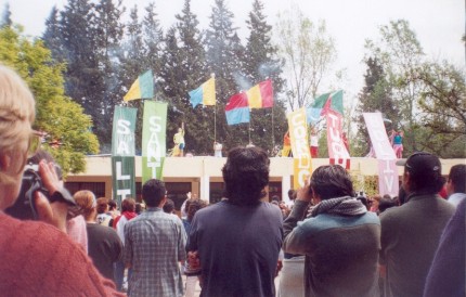 El acto de bienvenida...